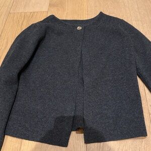 Charcoal Gray Cardigan Zara Small locket closure